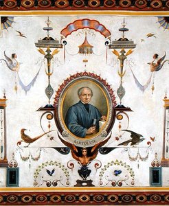Portrét Lorenza Bartoliniho (1777-1850), detail ze stropu Sala del Sindaco od Pietro Pezzati