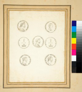 Mince zobrazující sloup Antonina Pia (inkoust) od Pietro Santi Bartoli