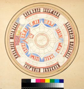 Volta di Giove v Domus Aurea (černá křída, některé s perem a hnědým inkoustem. obarvené akvarelem) od Pietro Santi Bartoli