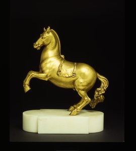 Chovný kůň (zlacený bronz) od Pietro Tacca