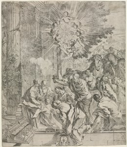 Klanění tří králů, 1636-1638. od Pietro Testa