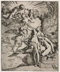 The Sacrifice of Abraham, ca. 1645-50. od Pietro Testa