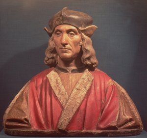 Jindřich VII., 1509-11 (malovaná terakota) od Pietro Torrigiano