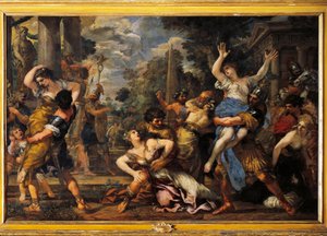 Obraz Únos Sabinek od Pietra da Cortony (kámen z Cortony) (Pietro Berrettini
