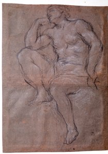 Mladý muž, studium - kreslení od Pietro da Cortona