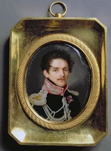 Portrét Sergeje Grigorieviče Stroganova (1794-1882) (wc a kvaš na smaltu)