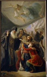 Rozloučení s velkoknížetem Michaelem z Tveru (Michael III. svatý od Pimen Nikitich Orlov