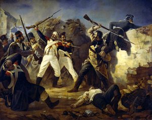 Hrdinský čin granátníka Leontyho Korennoye, 1846. od Polidor Ivanovich Babaev