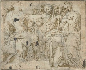 Rodina Dariova před Alexandrem od Polidoro da Caravaggio