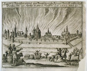 Legenda o požáru dvou, 1672 od Polish School
