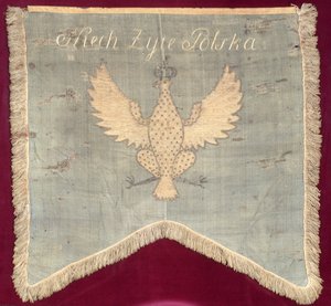 Vlajka z doby povstání Tadeusze Kosciuszka (1746-1817) v roce 1794 (vlna) od Polish School
