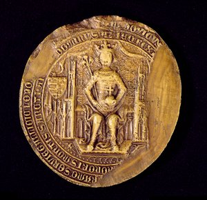 Pečeť Ludvíka I. (1326-82) Velikého, polského krále od Polish School