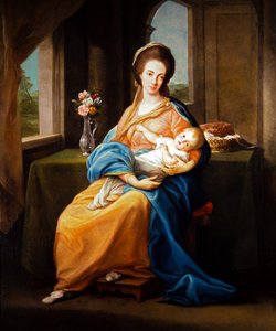 Dvojice portrétů, Dáma s dítětem (na plátně) od Pompeo Girolamo Batoni