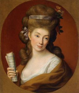 "" Portrait de la noble polonaise Izabela Lubomirska "" (Portrét princezny Izabely Elzbiety Potocké, rozené Lubomirské (1736-1816)) Peinture de Pompeo Batoni (1708-1787) - 1780 - Kolekce olej na plátně Rozměr 5415,3 cm od Pompeo Girolamo Batoni