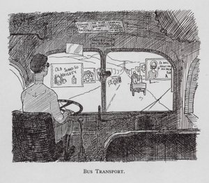 Autobusová doprava (litografie) od Pont (1908 40)