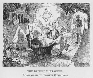 Britský charakter, přizpůsobivost cizím podmínkám (litho)