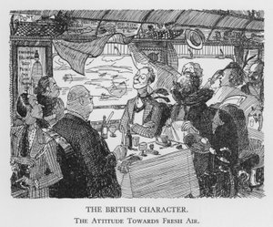 Britský charakter, postoj k čerstvému vzduchu (litho) od Pont