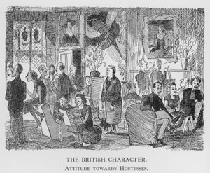Britský charakter, postoj k hosteskám (litho) od Pont
