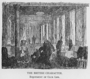 Britská postava, radost z klubového života (litho) od Pont
