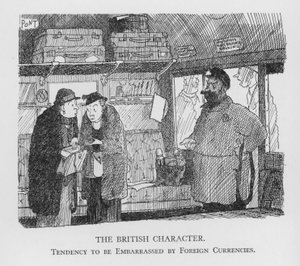 Britský charakter, tendence být zahanben cizími měnami (litho) od Pont