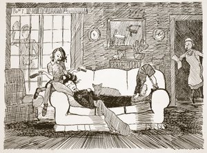 Půlhodinový odpočinek po jídle, ilustrace z 
