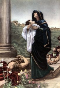 Sada biblických vzdělávacích pohlednic z 50. let (tisk) od Ponziano Loverini
