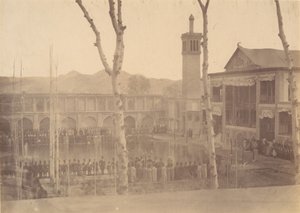 [Palác šáha, vzdávající úctu ShahFete de Salam, Teherán, Írán [totéž..., 40.–60. léta 19. století.
