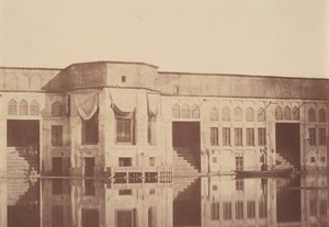 [Letní sídlo Qasr of the Shah, Emarat-e xoruji, Teherán, Írán], 40.–60. léta 19. století.