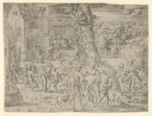 Vesnická pouť, 1549., 1549. od Possibly by Peeter van der Borcht.