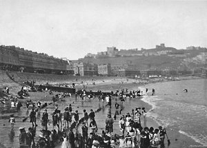 Dover: Hrad a pláž, c1896