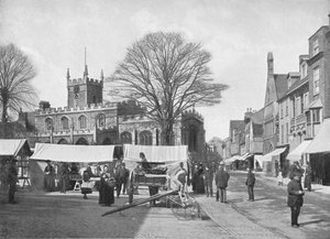 Tržiště, Huntingdon, c1896 od Poulton and Co