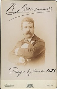 Ruggiero Leoncavallo 1858-1919, 1895. od Prague . Photo studio Jan F.