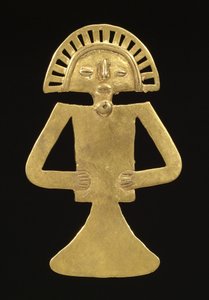 Figurální přívěsek, cca 700-1000 (zlato) od Pre Columbian Pre Columbian