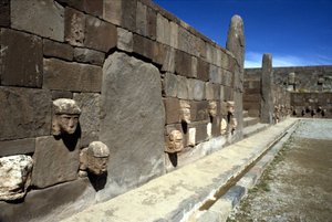 Předkolumbovské archeologické naleziště Tiahuanaco, Bolívie. od Pre Columbian Pre Columbian