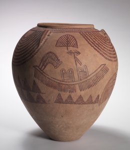 Zdobená nádoba s lodními scénami, střední predynastické období, období Naqada IIc-d, cca 3300-3100 př.n.l. od Predynastic Period Egyptian