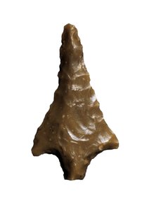 Bod šipky pravěku (svrchní paleolit - Solutreen). pochází z Velez Blanco, jeskyně Ambrosio Barcelona (kost) od Prehistoric Prehistoric
