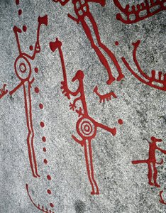 Severská doba bronzová: lovci, skalní rytiny v Tanumu, Švédsko od Prehistoric Prehistoric
