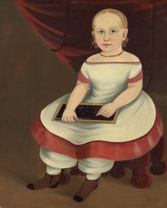 Holčička s břidlicí, c. 1845. od Prior Hamblin School