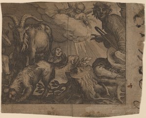Zvěstování pastýřům od Probably Netherlandish 17th Century