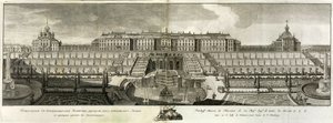 Pohled na Velký palác v Peterhof, 1761 od Prokofy Artemyevich Artemyev