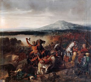 Roger I. Sicílie v bitvě u Cerami v roce 1061