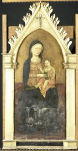 Panna a dítě od Pseudo Ambrodigio di Baldese (attributed to)