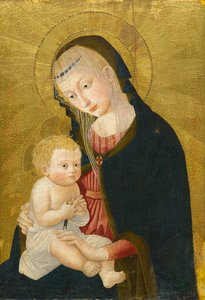 Madona s dítětem, po roce 1445 (tempera a plátkové zlato na panelu)