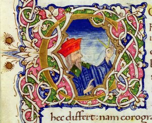 Paní Lat 463 fol.21r Historická iniciála 