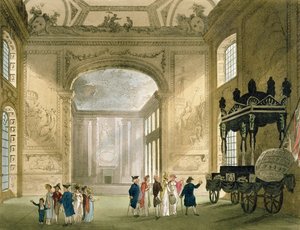 Greenwichská nemocnice z Ackermannova mikrokosmu Londýna (tisk) od Pugin and Rowlandson