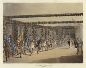 Koňská zbrojnice od Pugin and Rowlandson