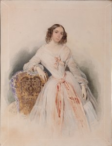 Portrét Praskovia Nikolaevna Ryumina 1821-1897, 1847 od Pyotr Fyodorovich Sokolov