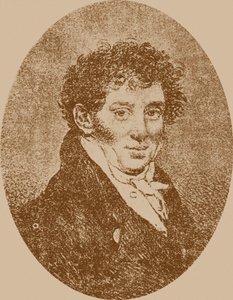 Portrét skladatele a kytaristy Andreje Osipoviče Sychry 1773-1850, 1817. od Pyotr Fyodorovich Sokolov