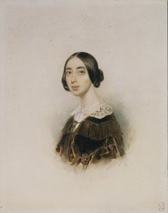 Portrét zpěvačky a skladatelky Michelle Pauline Viardot-García 1821-1910, 1843-1845 od Pyotr Fyodorovich Sokolov