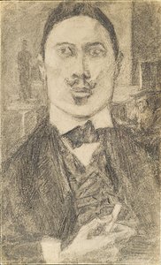 Portrét malíře Nikolaje Sapunova 1880-1912, 1912 od Pyotr Ignatyevich Bromirsky